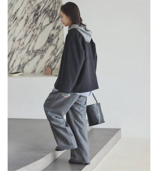 JOURNAL STANDARD「《追加》スーパー140ビーバーノーカラーショートコート」|ノーカラーコート|