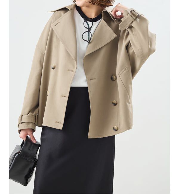 journal standard L'essage「《予約》ショートドルマントレンチコート」|トレンチコート|ベージュ