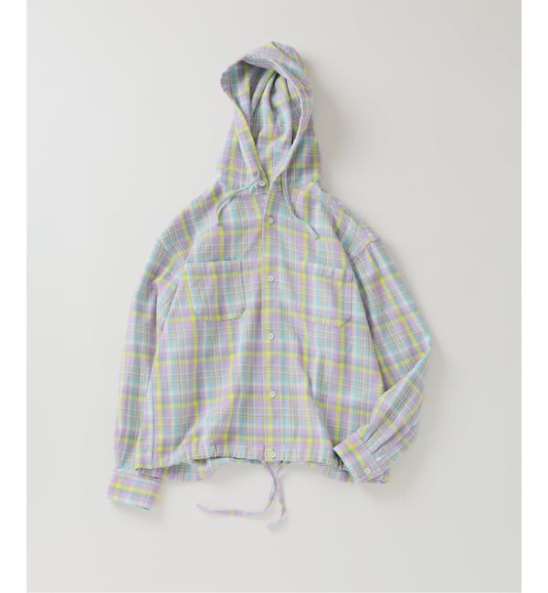 JOURNAL STANDARD relume「《予約》カラー アメリカンチェック フーディシャツ」|シャツ・ブラウス|パープル D