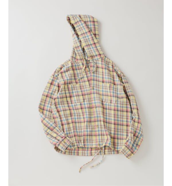 JOURNAL STANDARD relume「《予約》カラー アメリカンチェック フーディシャツ」|シャツ・ブラウス|イエロー E