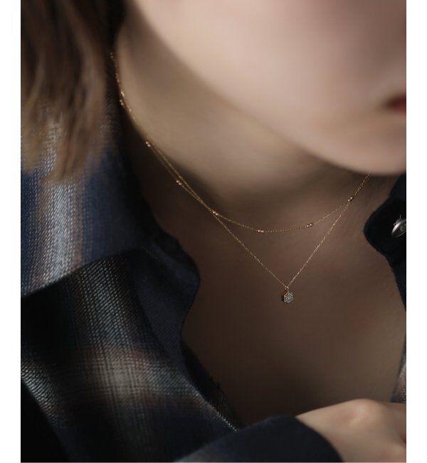 Lilas by Spick&Span「0.18ct六角ダイヤネックレス K18」|ネックレス|