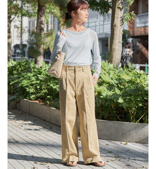 Spick and Span「《追加2》シアーボートネックプルオーバー」|Tシャツ・カットソー|