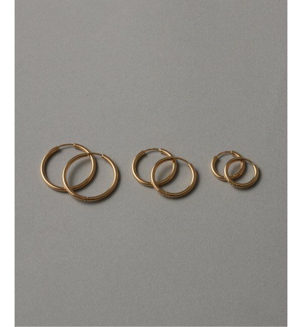 Lilas by Spick&Span「ハーフオープンフープピアスL K18(両耳)」|ピアス|