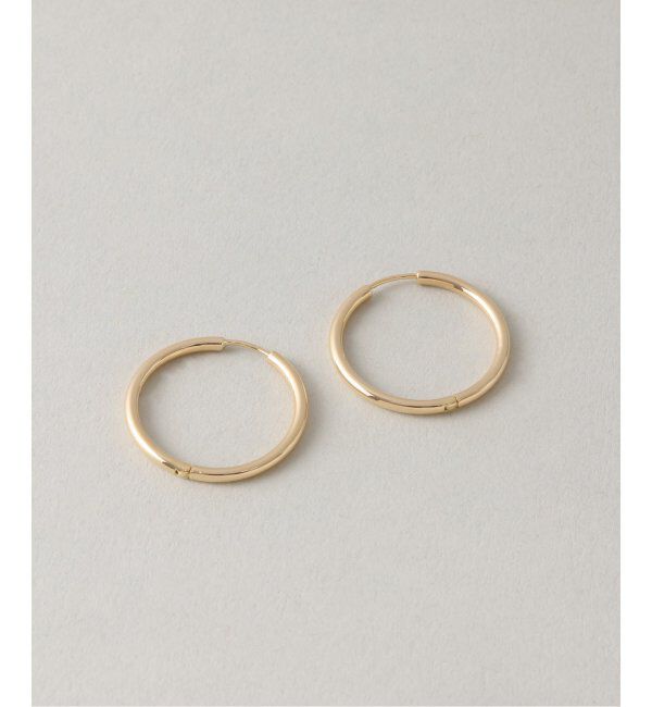 Lilas by Spick&Span「ハーフオープンフープピアスL K18(両耳)」|ピアス|