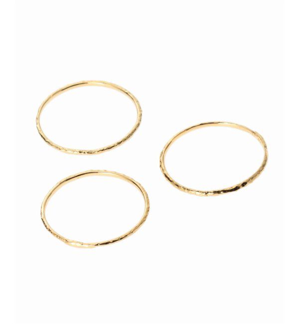 Lilas by Spick&Span「テクスチャー3本リング K10」|リング|