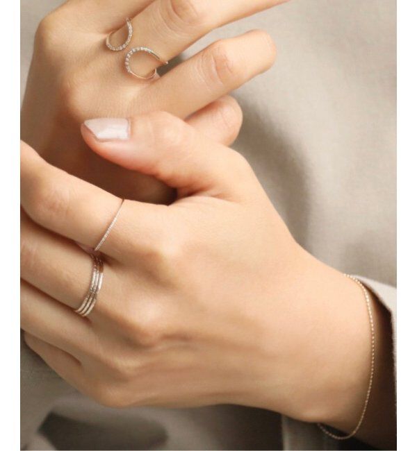 Lilas by Spick&Span「テクスチャー3本リング K10」|リング|