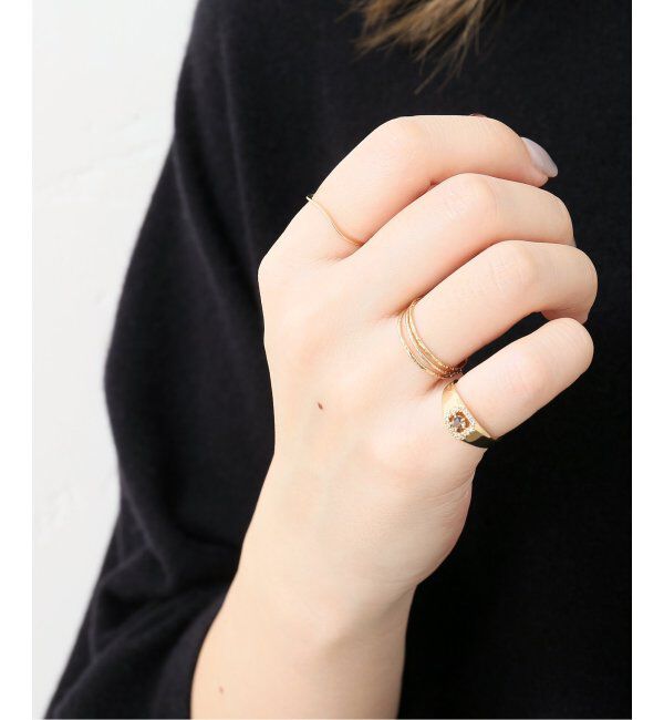 Lilas by Spick&Span「テクスチャー3本リング K10」|リング|