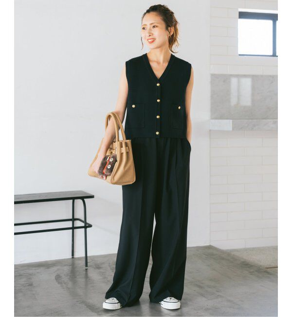 Spick and Span「《追加2》トロストレッチイージーパンツ」|スラックス|