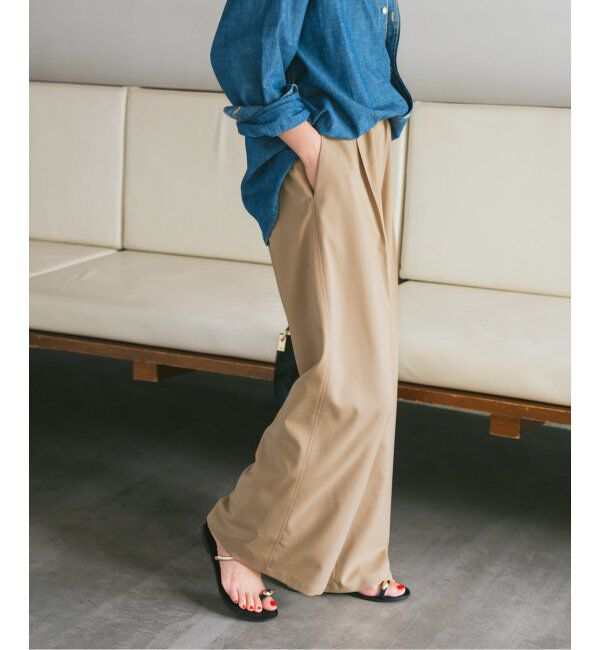 Spick and Span「《追加2》トロストレッチイージーパンツ」|スラックス|