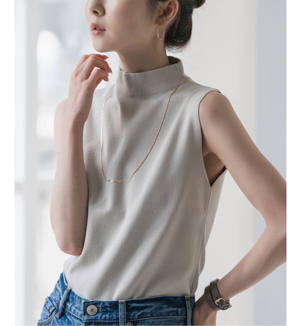 NOBLE「【洗える】ボトルネックスリーブレスニット」|ニット・セーター|