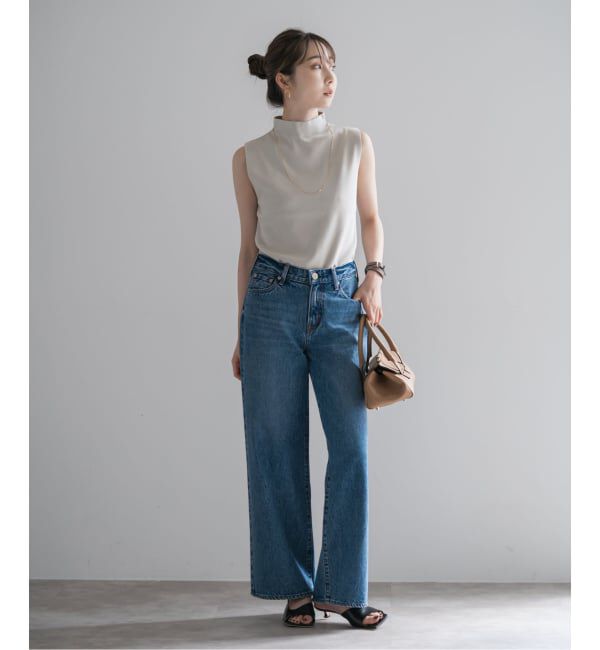 NOBLE「【洗える】ボトルネックスリーブレスニット」|ニット・セーター|