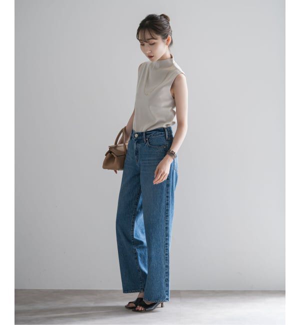 NOBLE「【洗える】ボトルネックスリーブレスニット」|ニット・セーター|