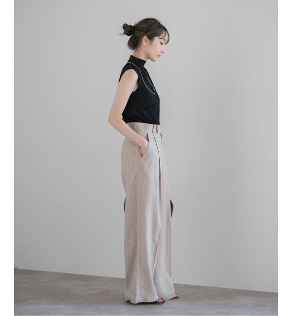 NOBLE「【洗える】ボトルネックスリーブレスニット」|ニット・セーター|