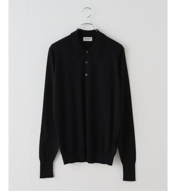 FRAMeWORK「JOHN SMEDLEY/ジョンスメドレー DORSET POLO」|ニット・セーター|ブラック