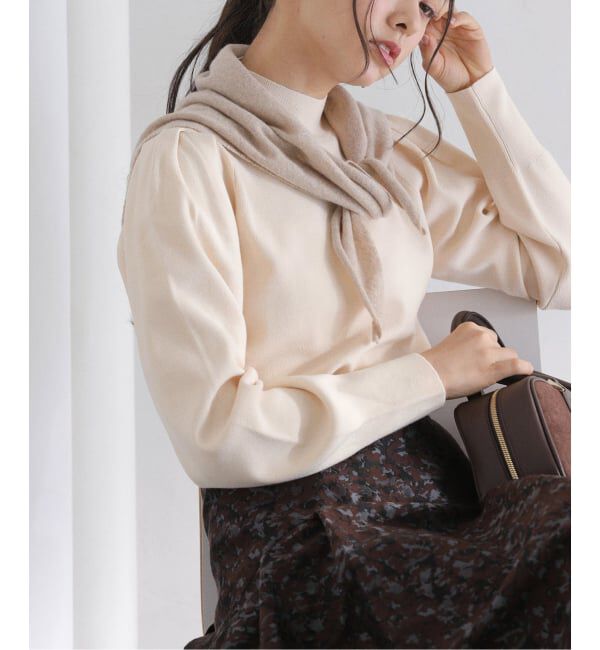  「【洗える】ウォッシャブルギャザースリーブプルオーバー」|ニット・セーター|