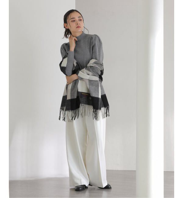  「【洗える】ウォッシャブルギャザースリーブプルオーバー」|ニット・セーター|