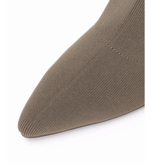  「5cmポインテッドニットショートブーツ」|ショートブーツ|