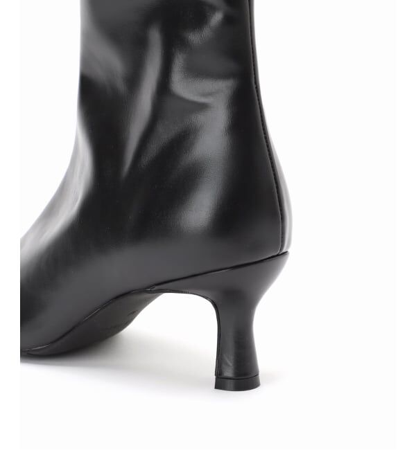  「《追加》6cmフレンチスクエアフィットショートブーツ」|ショートブーツ|