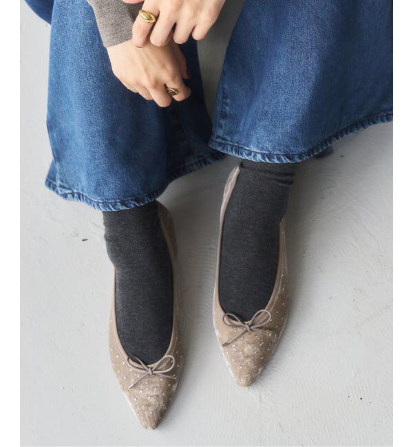  「《追加》ポインテッドグリッタードットバレエ」|バレエシューズ|