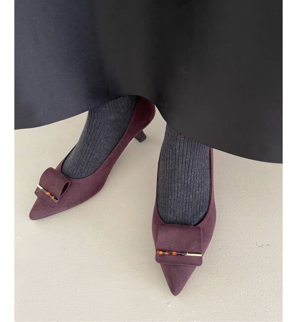  「5cmポインテッドマーブルバーパンプス」|パンプス|ボルドー