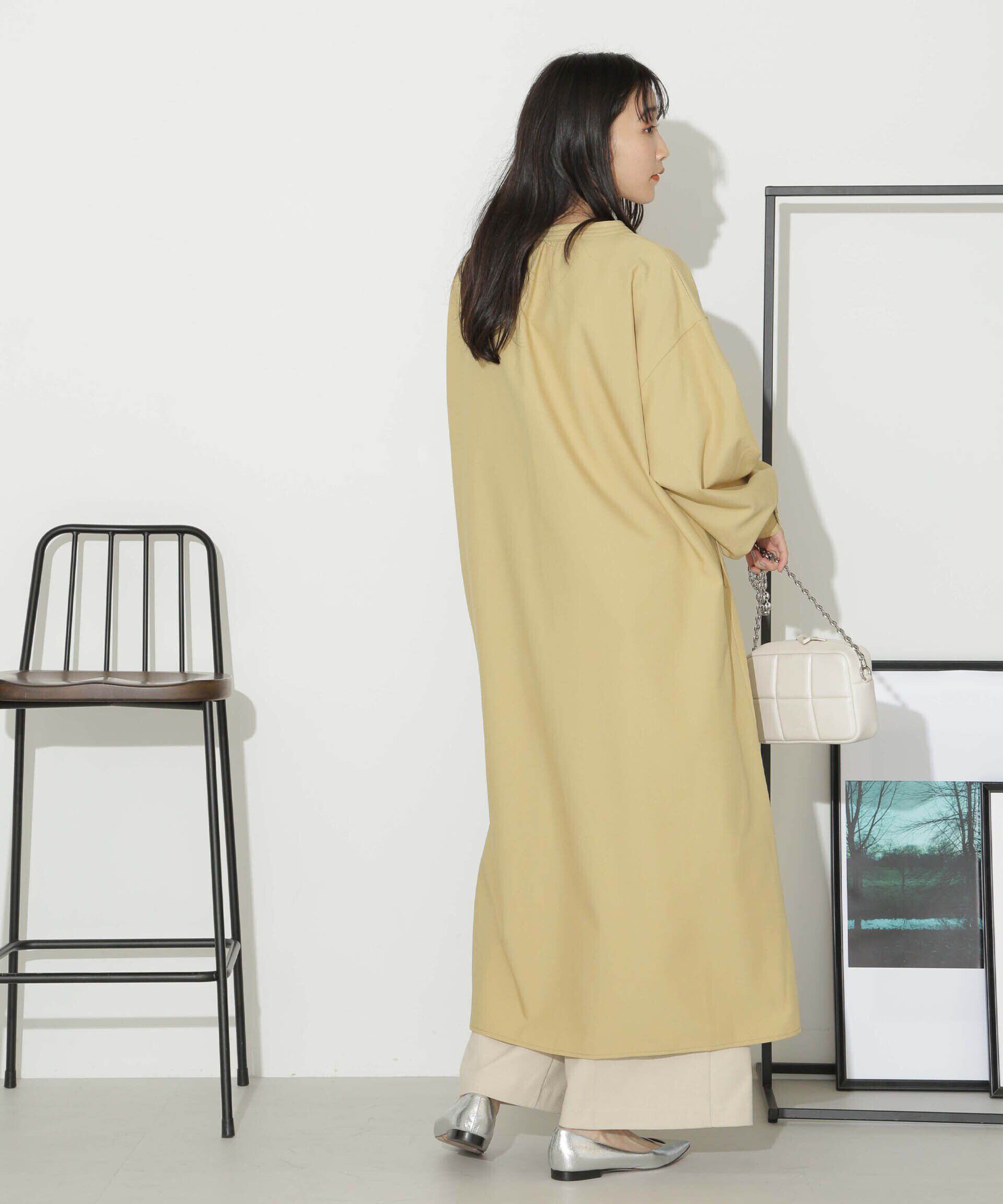 nano･universe「ハイカウントツイルバンドカラースキッパーワンピース」|ワンピース|