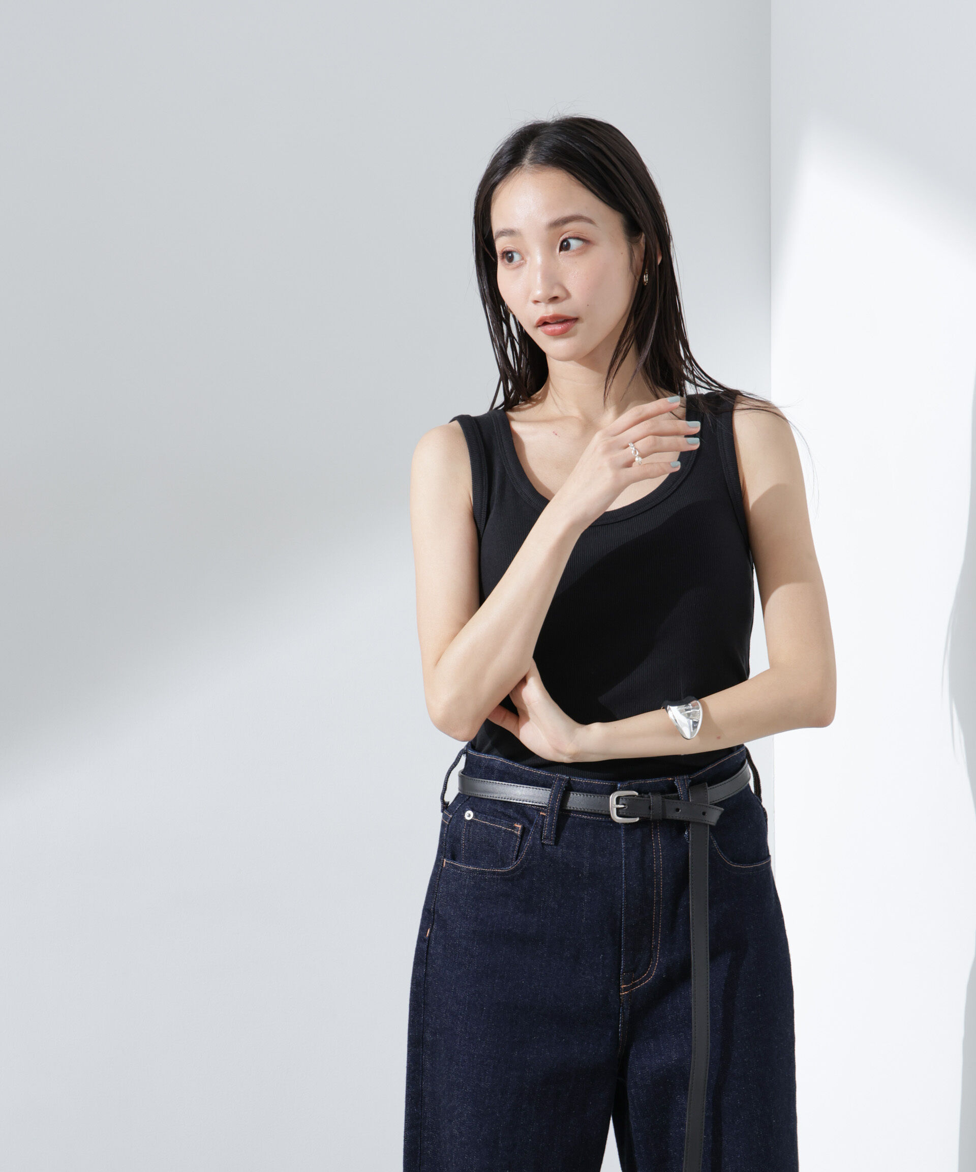 nano･universe「抗菌防臭リブタンクトップ」|Tシャツ・カットソー|