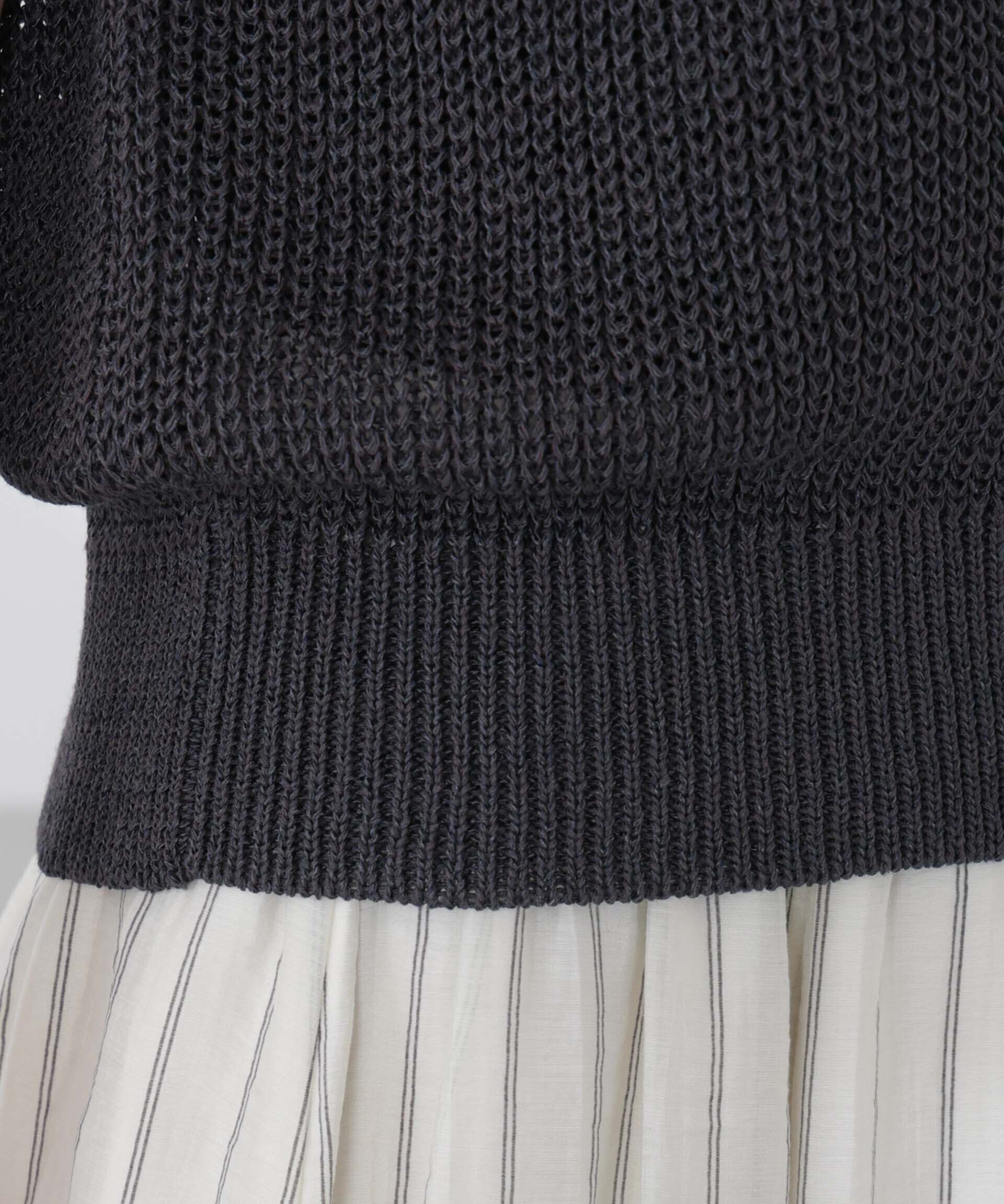 nano･universe「ペーパーヤーン畦ニットベスト」|ニット・セーター|