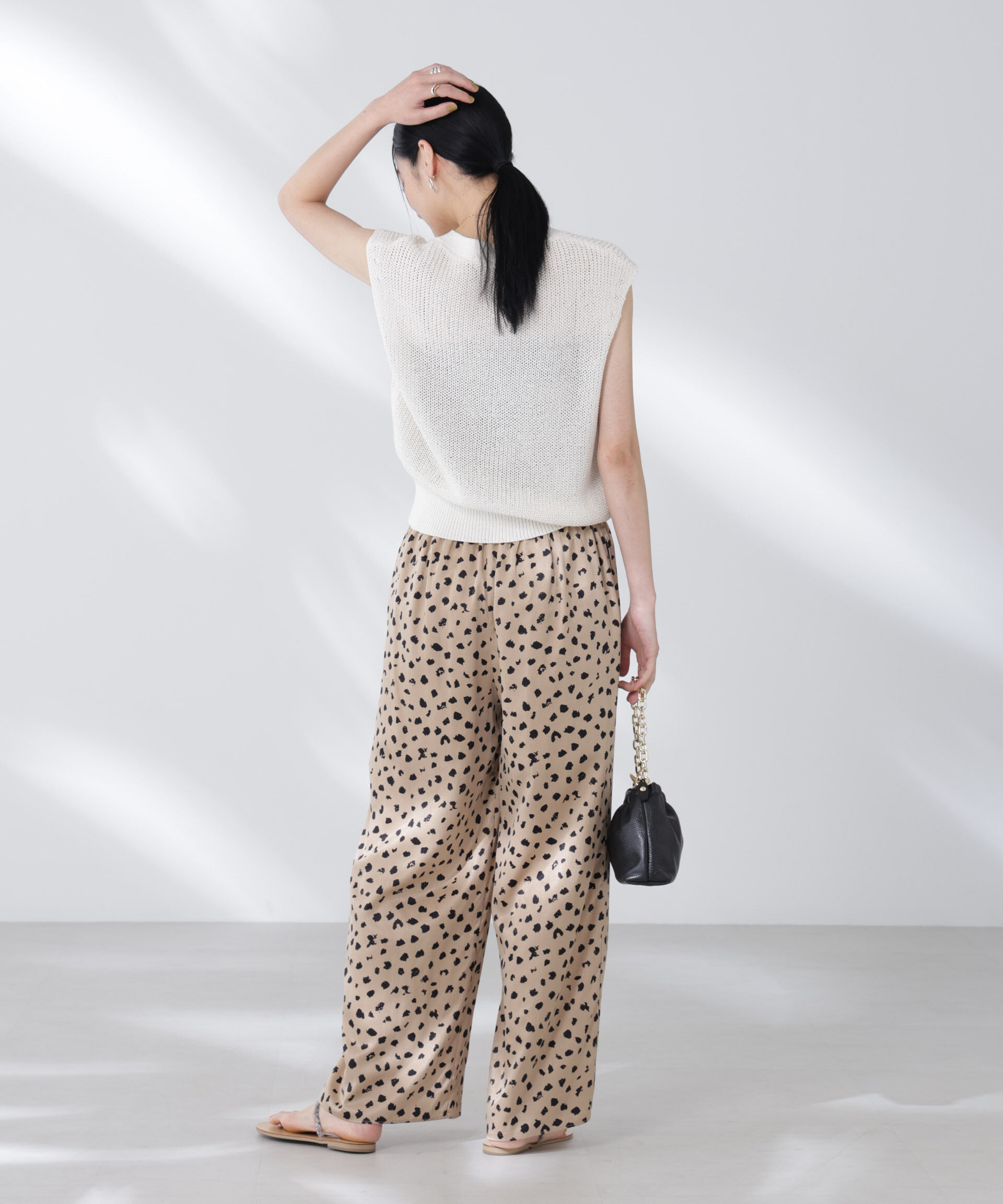 nano･universe「ペーパーヤーン畦ニットベスト」|ニット・セーター|