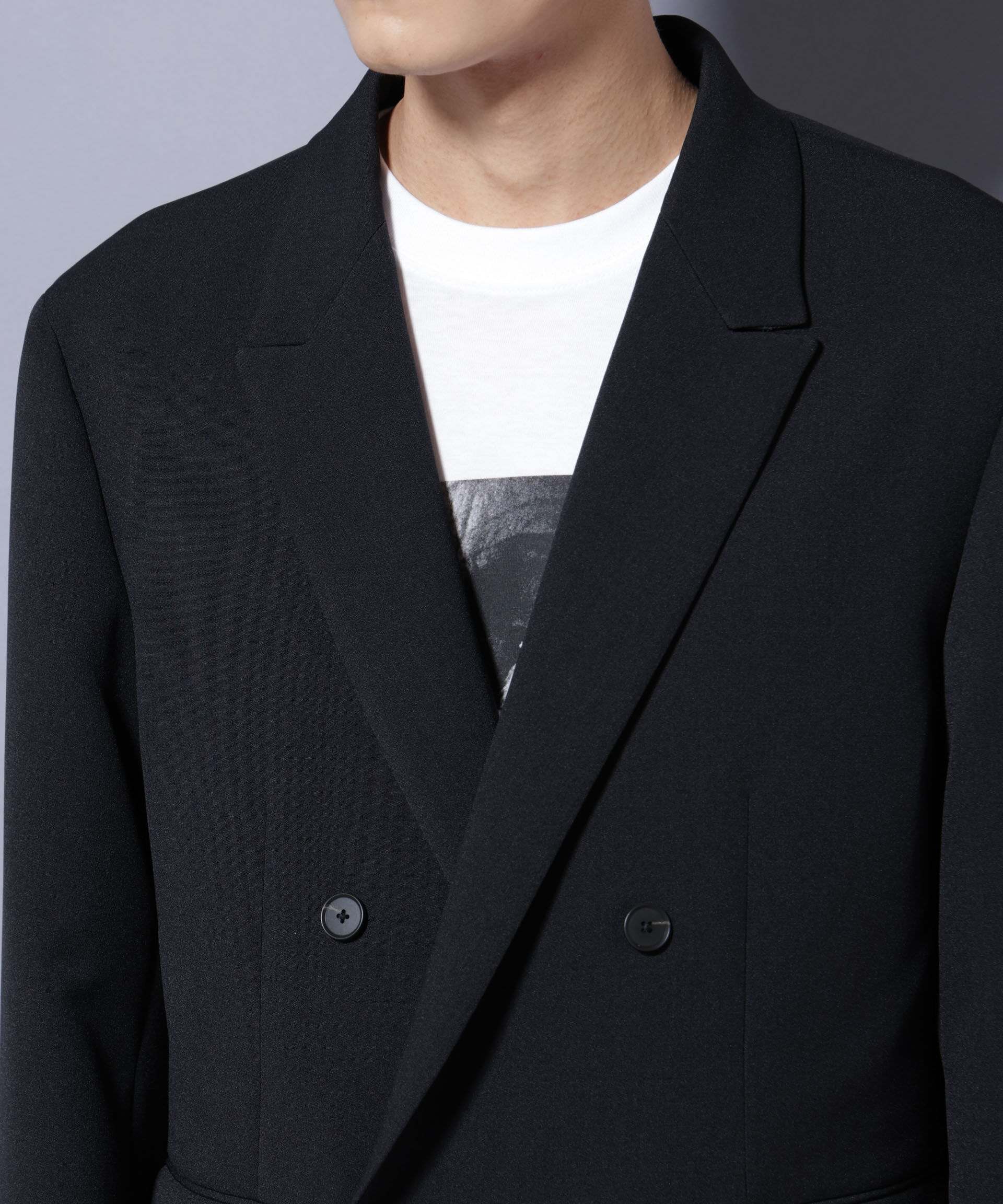 nano･universe「Reflax(R) ダブルクロスウェザーダブルブレストジャケット(セットアップ可)」|テーラードジャケット|