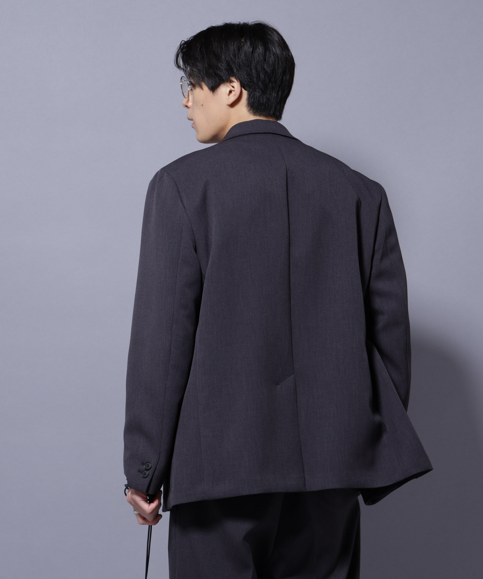 nano･universe「Reflax(R) ダブルクロスウェザーダブルブレストジャケット(セットアップ可)」|テーラードジャケット|