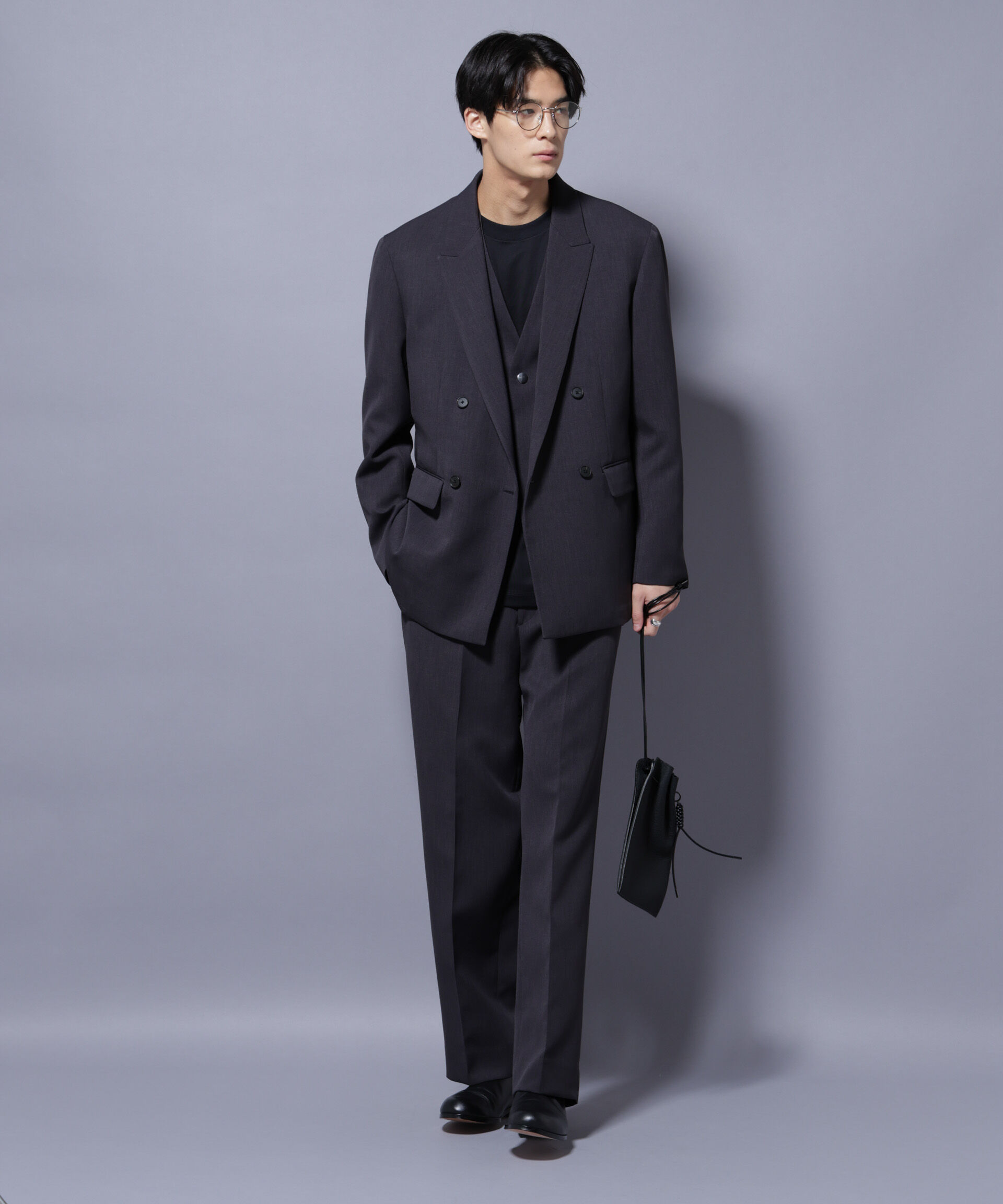 nano･universe「Reflax(R) ダブルクロスウェザーダブルブレストジャケット(セットアップ可)」|テーラードジャケット|