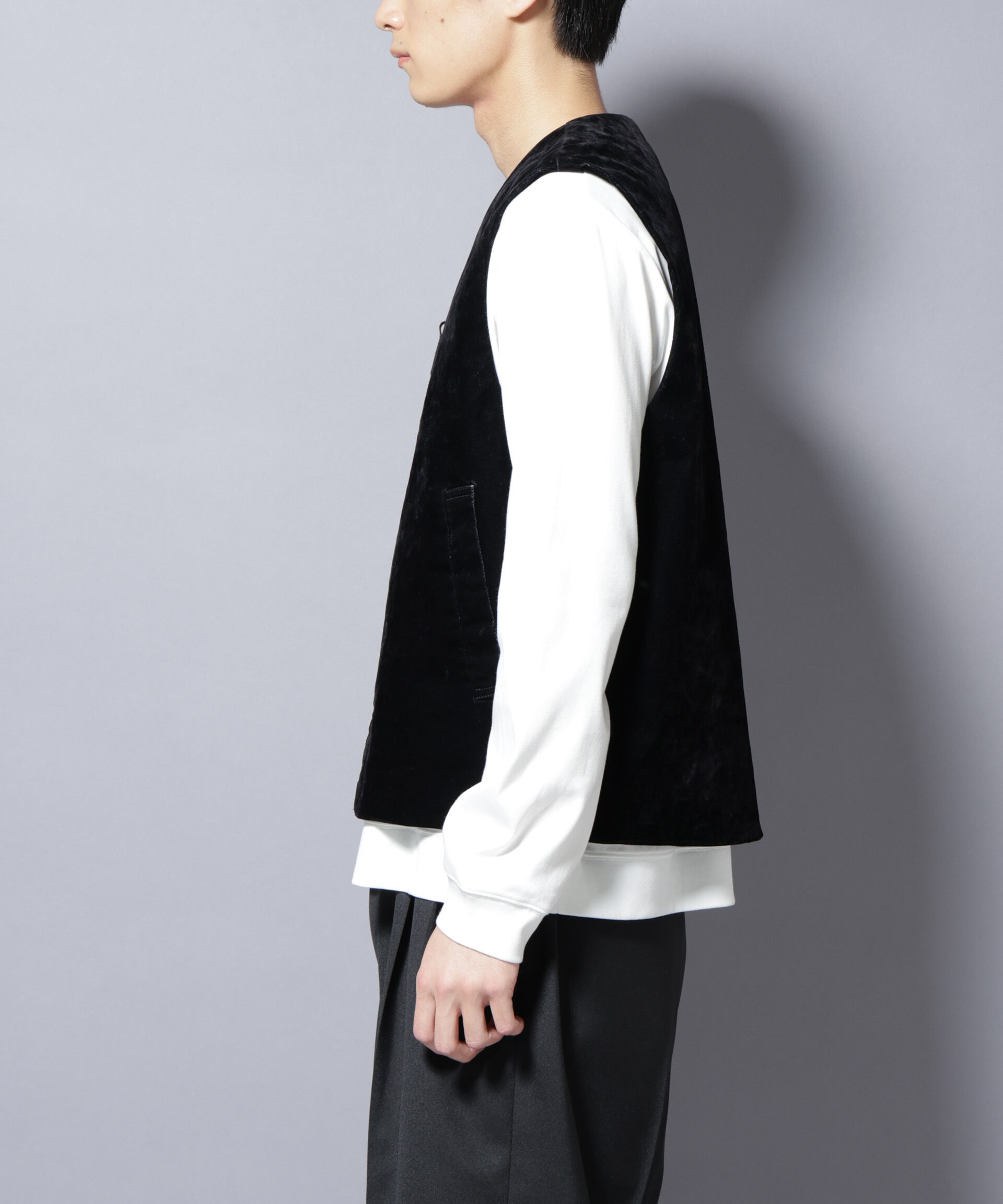 nano･universe「フロッキーデニム  ZIPベスト 」|ダウンベスト・ベスト|