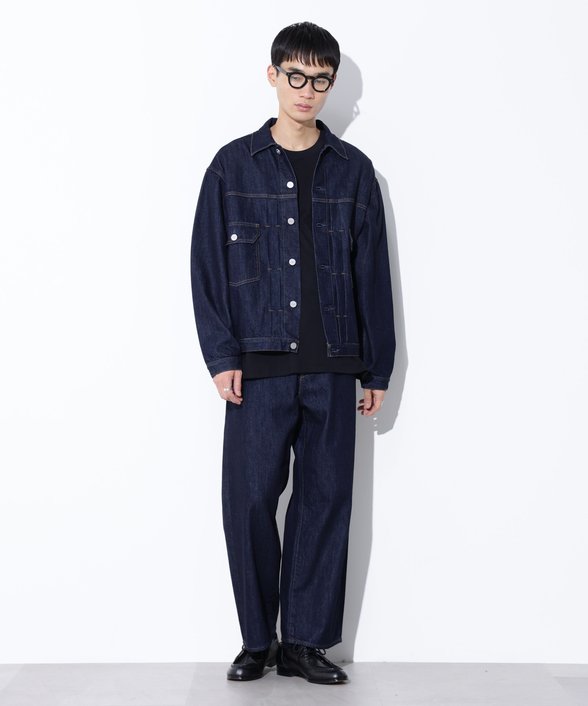 nano･universe「AUTHENコラボ SILKNIZED DENIM ワイドレッグ(セットアップ可)」|チノ|