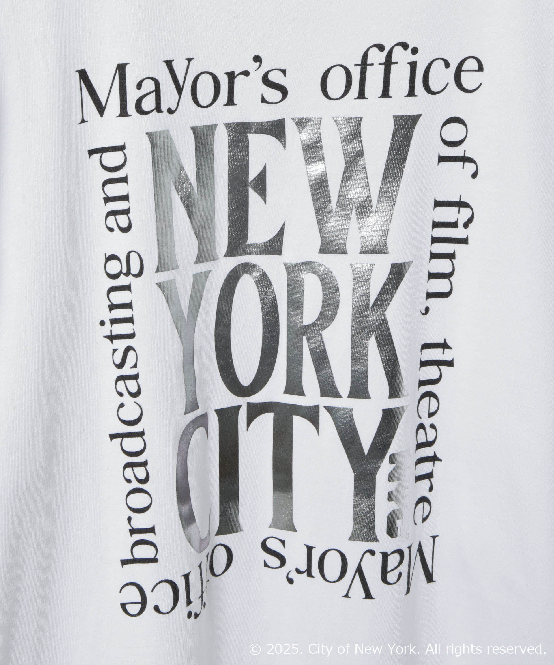 nano･universe「別注GOOD ROCK SPEED NYC シルバー箔プリントTシャツ」|Tシャツ・カットソー|