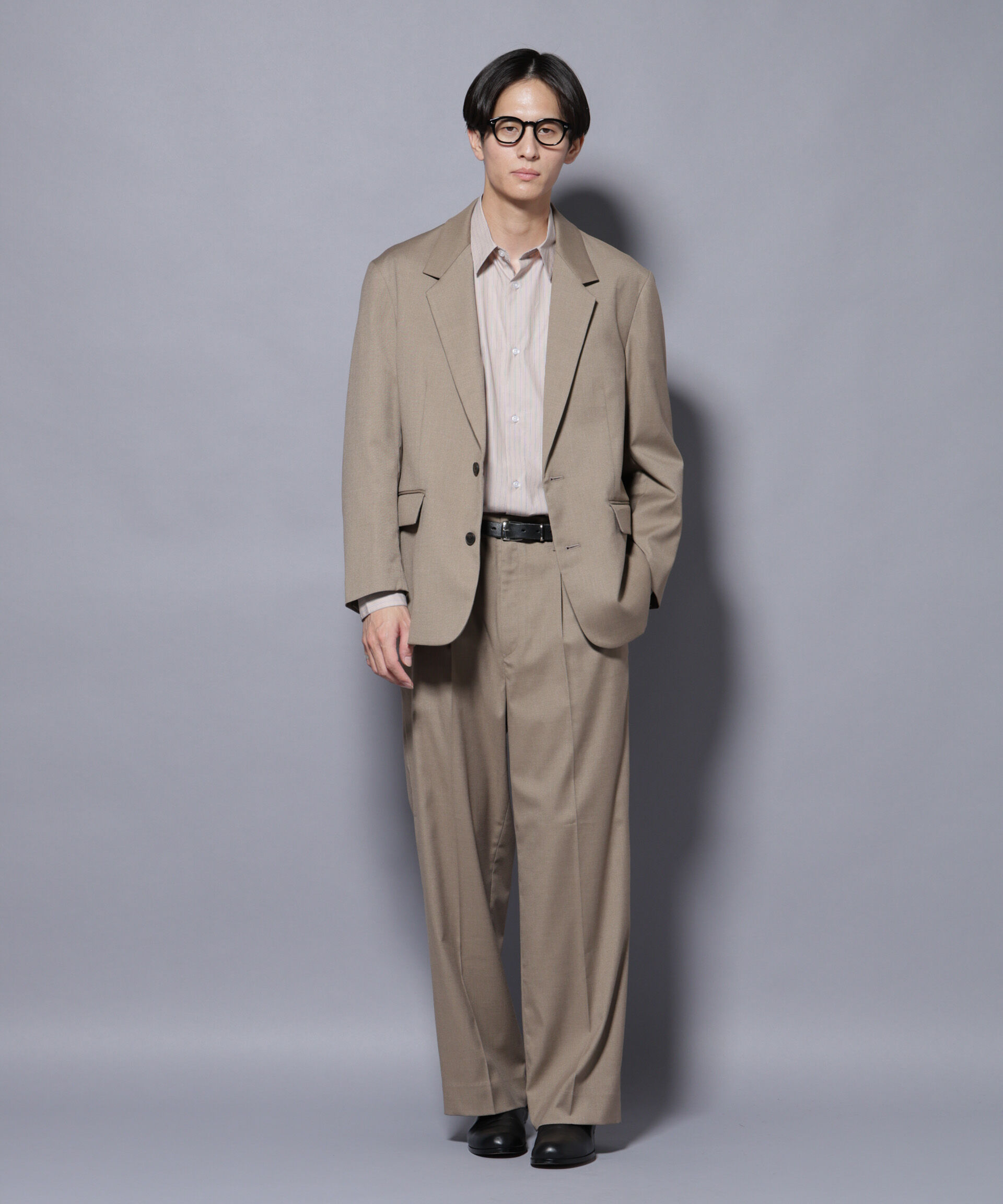 nano･universe「DELEGANTEｴｱﾘｰｻｷｿﾆｰ ｸﾞﾘｯﾀｰｽﾄﾗｲﾌﾟﾃｰﾗｰﾄﾞｼﾞｬ」|テーラードジャケット|