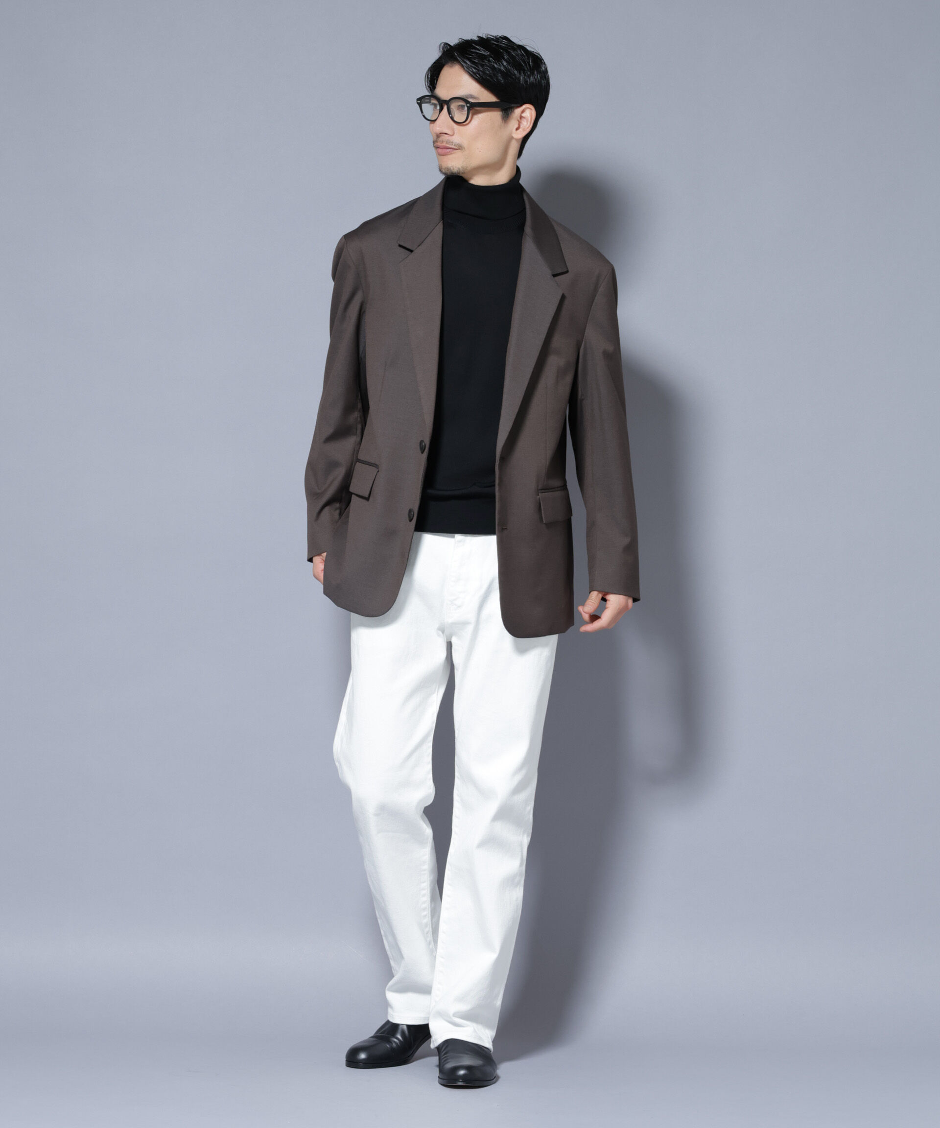 nano･universe「DELEGANTEｴｱﾘｰｻｷｿﾆｰ ｸﾞﾘｯﾀｰｽﾄﾗｲﾌﾟﾃｰﾗｰﾄﾞｼﾞｬ」|テーラードジャケット|