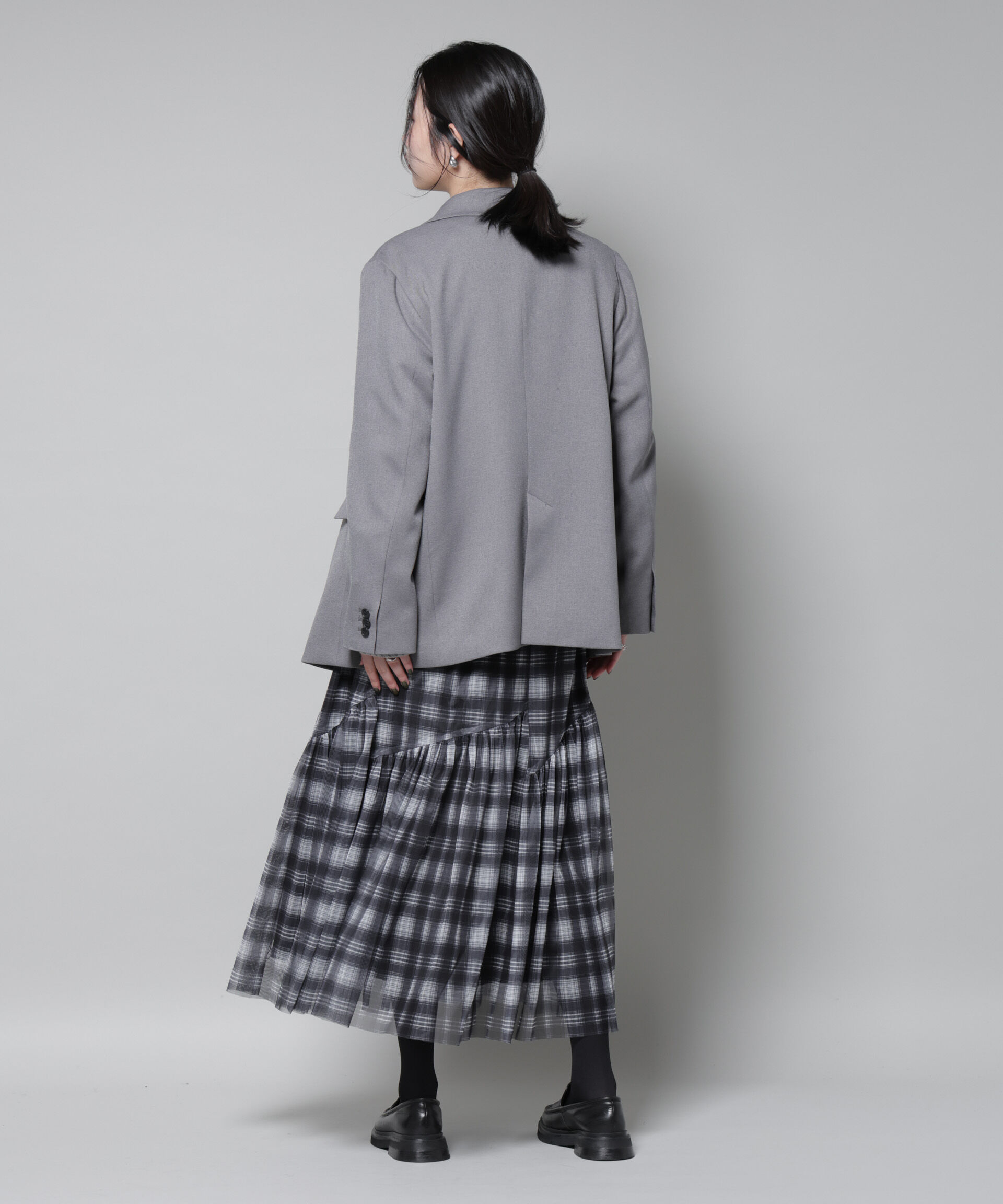 nano･universe「ストレッチサージダブルジャケット(セットアップ可)」|テーラードジャケット|