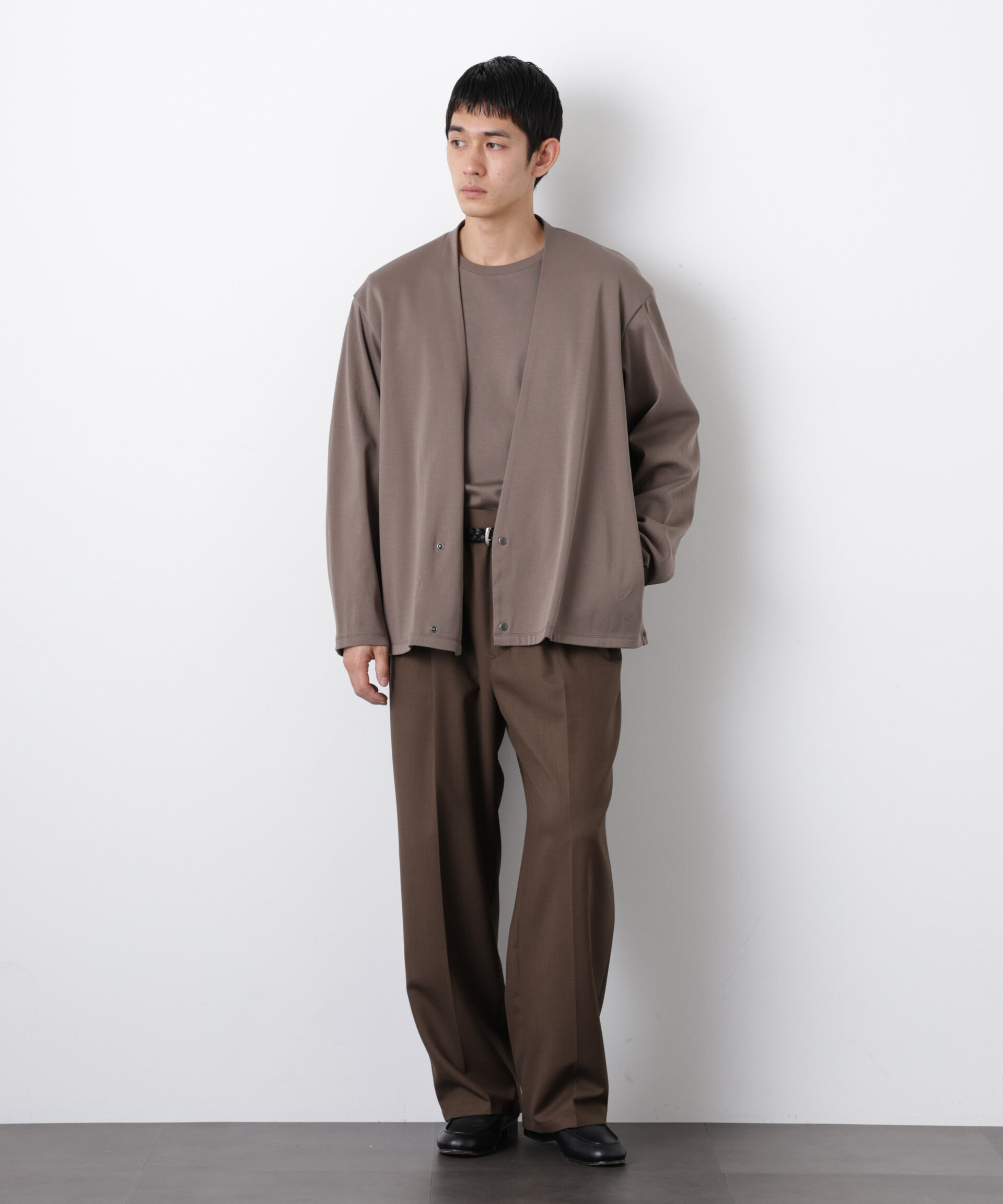 nano･universe「「FORMAL JERSEY」ノーカラーカーディガン」|Tシャツ・カットソー|