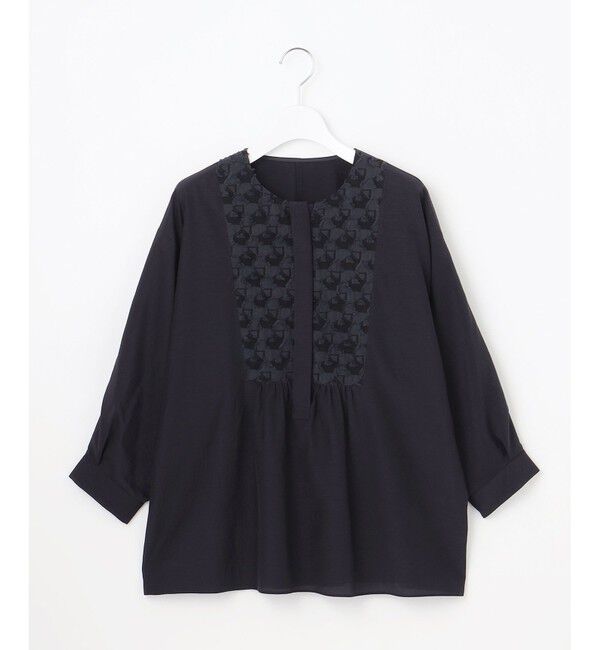 自由区「シアージオメトリックジャカードプルオーバー ブラウス」|シャツ・ブラウス|