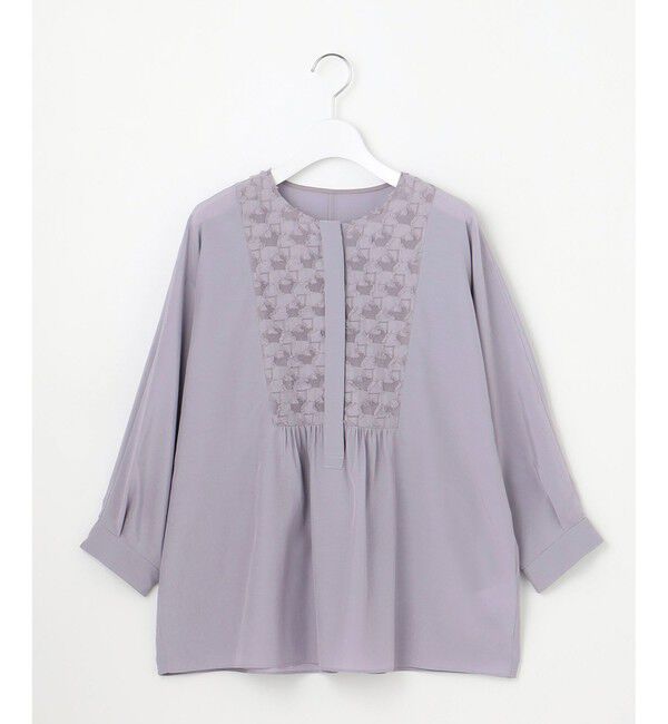 自由区「シアージオメトリックジャカードプルオーバー ブラウス」|シャツ・ブラウス|