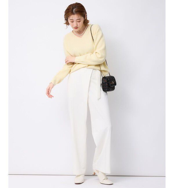 23区「【洗える】ウールカシミヤ Vネック ニット」|ニット・セーター|