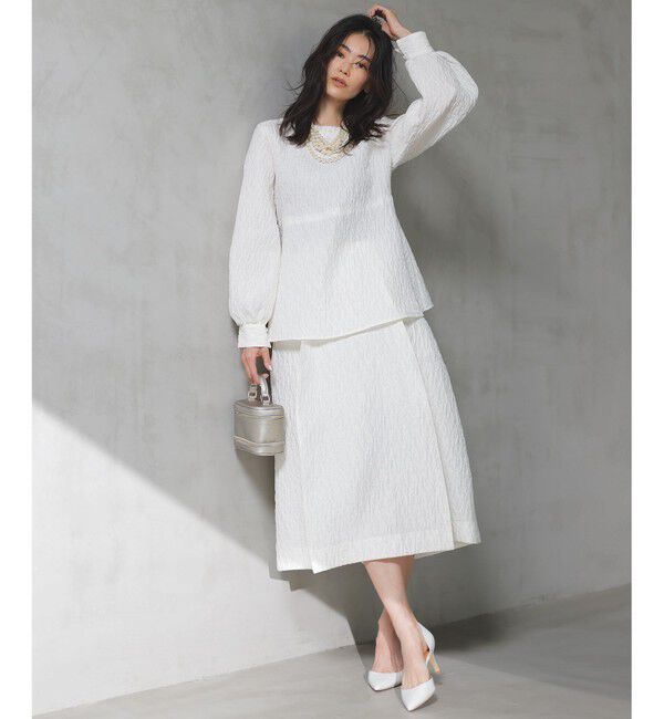 23区「【洗える】エクラジャカード コクーン スカート」|スカート|