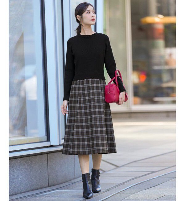 ANY SIS「ドッキングニット ワンピース」|ワンピース|