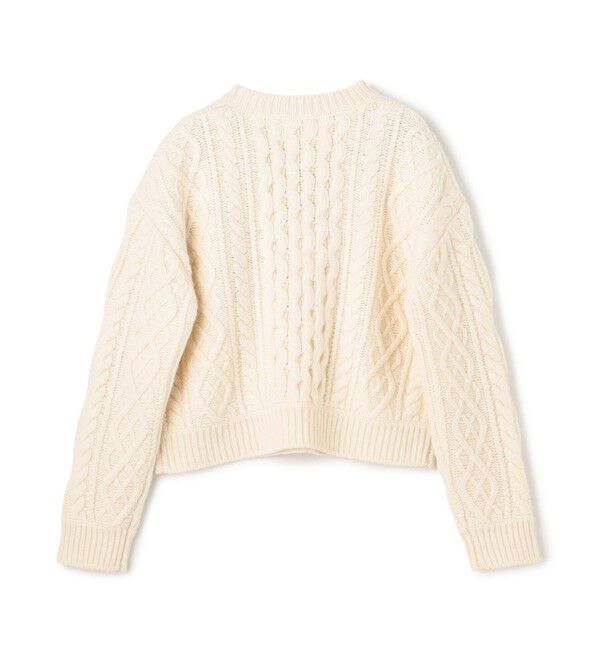 BEIGE,「【VERY掲載】RULE / ウールカシミヤアラン編みクロップドニット」|ニット・セーター|