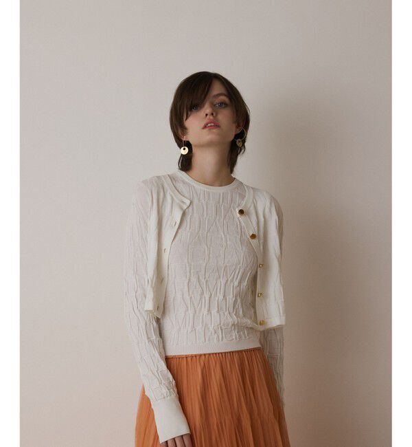  「モノグラムニットカーディガン」|カーディガン|