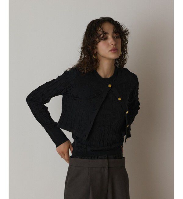  「モノグラムニットカーディガン」|カーディガン|