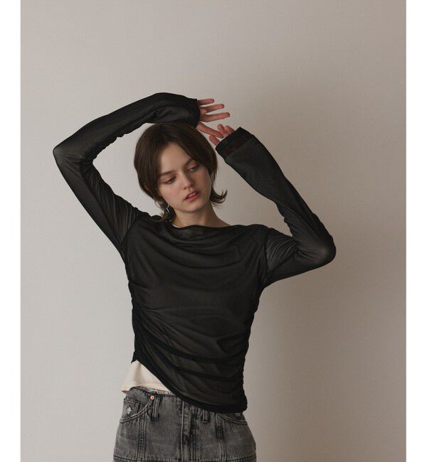  「レイヤードカットトップ」|Tシャツ・カットソー|ブラック