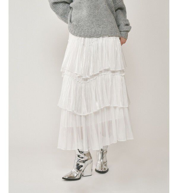  「イレギュラーティアードスカート」|スカート|ホワイト