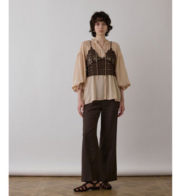 GRACE CONTINENTAL「レースキャミ付カフタンブラウス」|シャツ・ブラウス|