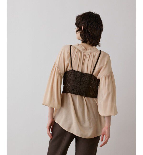 GRACE CONTINENTAL「レースキャミ付カフタンブラウス」|シャツ・ブラウス|